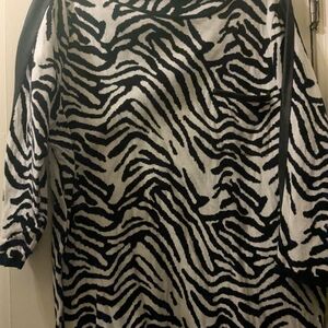Zebra Print Long Sleeve Top